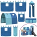 Cama alta para niños con torre madera pino azul 80x200 cm