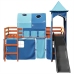 Cama alta para niños con torre madera pino azul 80x200 cm