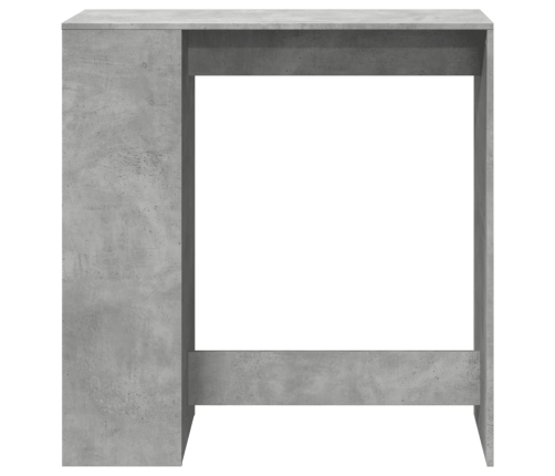 Mesa alta bar con estantes madera gris hormigón 101x40x103,5 cm