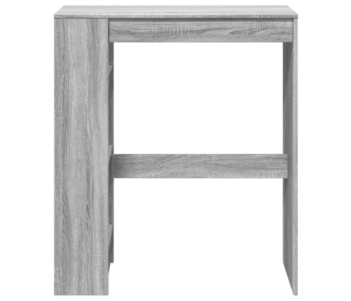 Mesa alta bar con estantes madera gris Sonoma 90x47,5x103,5 cm