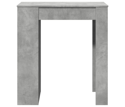 Mesa alta bar con estantes madera gris hormigón 95x47x103,5 cm