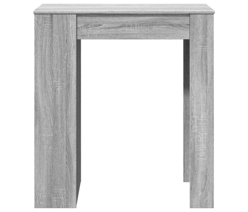 Mesa alta bar con estantes madera gris Sonoma 95x47x103,5 cm