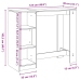 Mesa bar con estante madera ingeniería blanca 124x46x103,5 cm