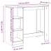 Mesa bar con estante madera roble Sonoma 124x46x103,5 cm