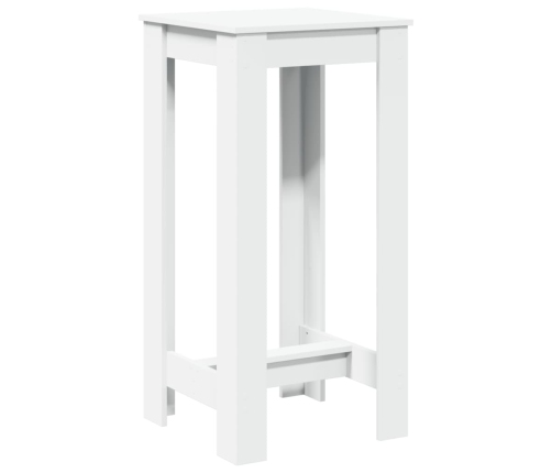 Mesa alta de bar madera de ingeniería blanca 51x50x103,5 cm