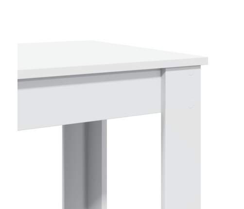 Mesa alta de bar madera de ingeniería blanca 51x50x103,5 cm