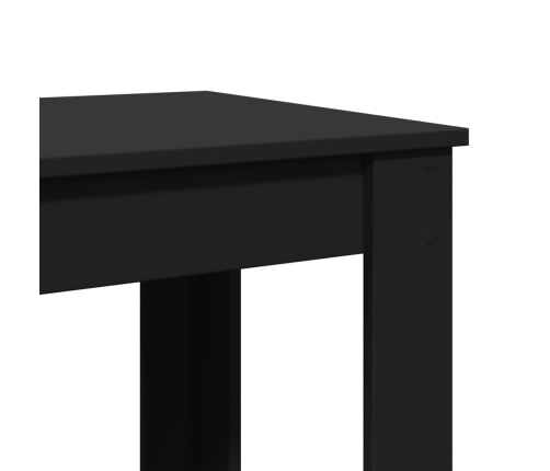 Mesa alta de bar madera de ingeniería negra 51x50x103,5 cm