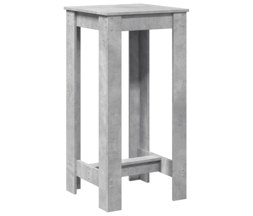 Mesa alta de bar madera ingeniería gris hormigón 51x50x103,5 cm