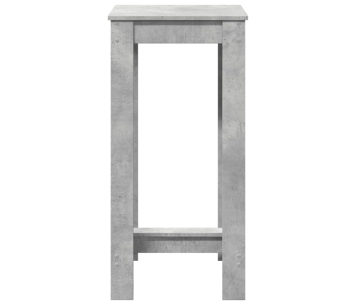 Mesa alta de bar madera ingeniería gris hormigón 51x50x103,5 cm