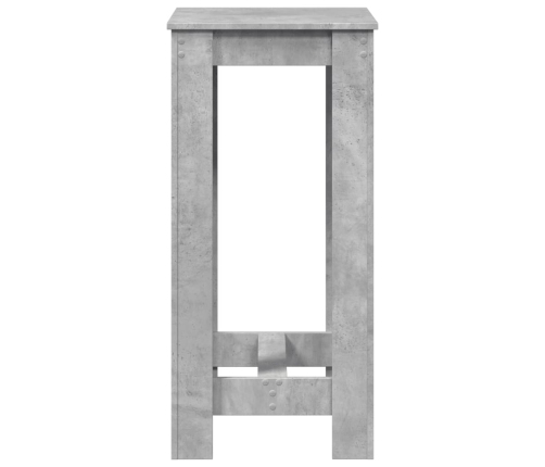 Mesa alta de bar madera ingeniería gris hormigón 51x50x103,5 cm