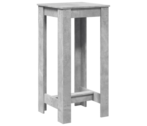 Mesa alta de bar madera ingeniería gris hormigón 51x50x103,5 cm