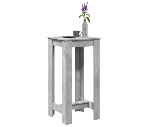 Mesa alta de bar madera ingeniería gris hormigón 51x50x103,5 cm