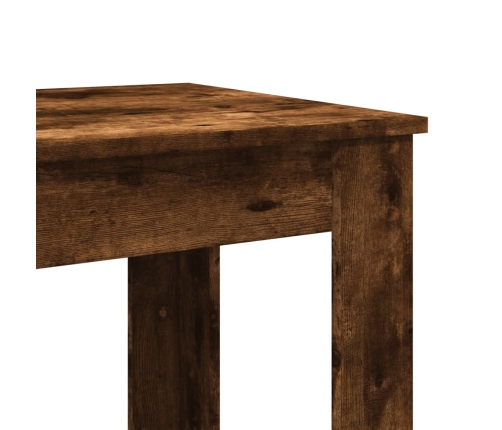 Mesa alta de bar madera ingeniería roble ahumado 51x50x103,5 cm