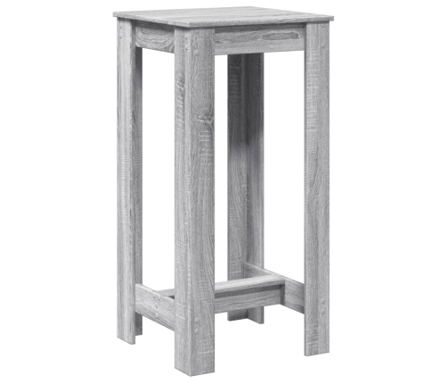 Mesa alta de bar madera ingeniería gris Sonoma 51x50x103,5 cm