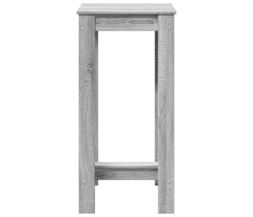 Mesa alta de bar madera ingeniería gris Sonoma 51x50x103,5 cm