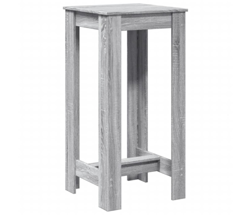 Mesa alta de bar madera ingeniería gris Sonoma 51x50x103,5 cm