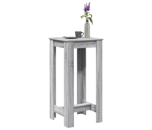 Mesa alta de bar madera ingeniería gris Sonoma 51x50x103,5 cm