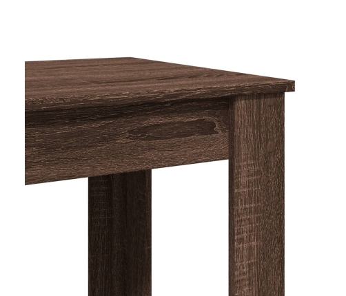 Mesa alta de bar madera ingeniería marrón roble 51x50x103,5 cm