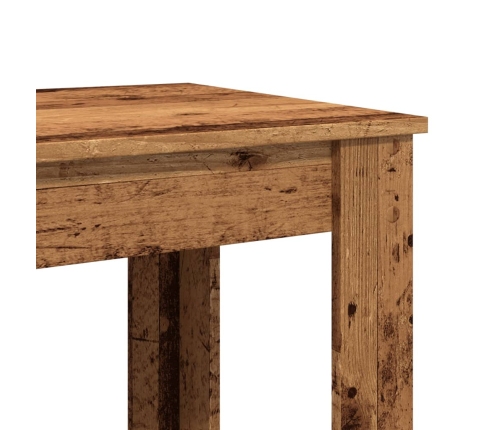 Mesa alta de bar madera de ingeniería envejecida 51x50x103,5 cm