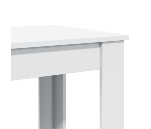 Mesa alta de bar madera ingeniería blanca 102x50x103,5 cm