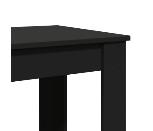 Mesa alta de bar madera ingeniería negra 102x50x103,5 cm