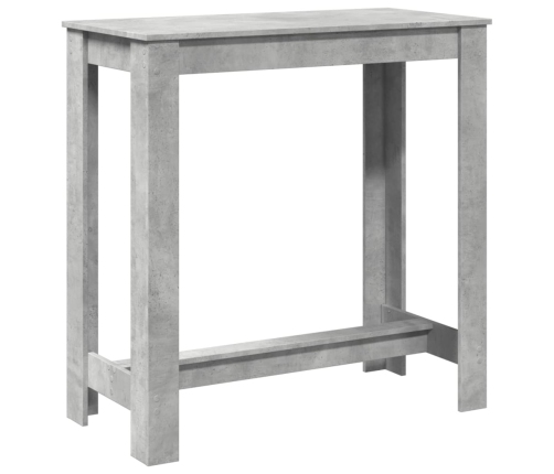 Mesa alta de bar madera ingeniería gris hormigón 102x50x103,5cm