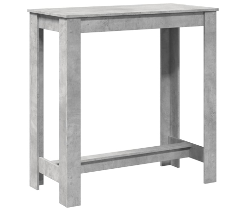 Mesa alta de bar madera ingeniería gris hormigón 102x50x103,5cm