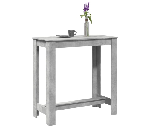 Mesa alta de bar madera ingeniería gris hormigón 102x50x103,5cm