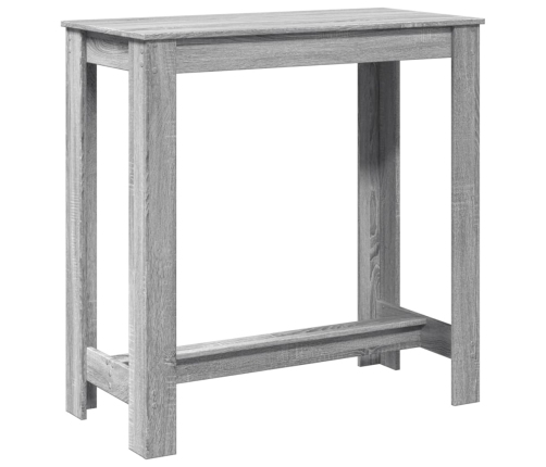 Mesa alta de bar madera ingeniería gris Sonoma 102x50x103,5 cm