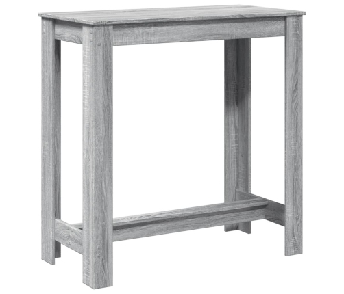 Mesa alta de bar madera ingeniería gris Sonoma 102x50x103,5 cm