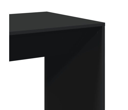 Mesa alta de bar madera de ingeniería negra 51x50x103,5 cm