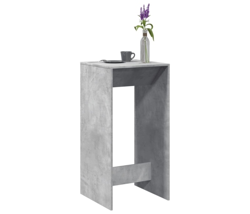 Mesa alta de bar madera ingeniería gris hormigón 51x50x103,5 cm