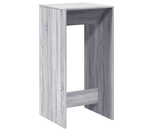 Mesa alta de bar madera ingeniería gris Sonoma 51x50x103,5 cm