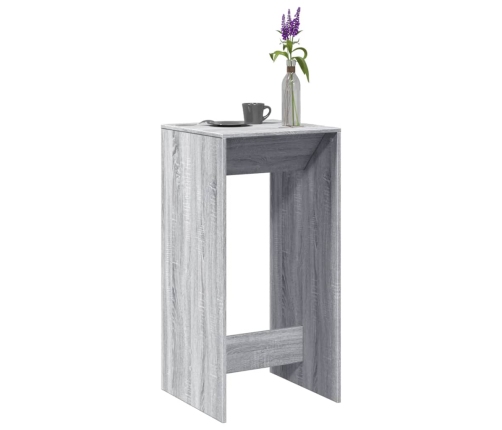 Mesa alta de bar madera ingeniería gris Sonoma 51x50x103,5 cm