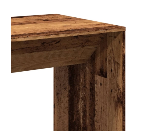 Mesa alta de bar madera de ingeniería envejecida 51x50x103,5 cm