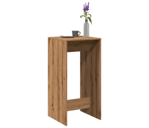 Mesa alta de bar madera ingeniería roble artisian 51x50x103,5cm