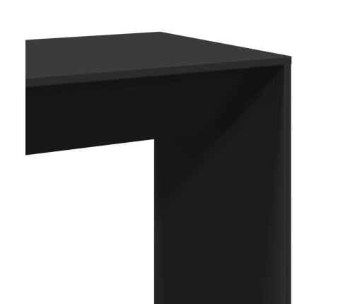 Mesa alta de bar madera ingeniería negra 102x50x103,5 cm