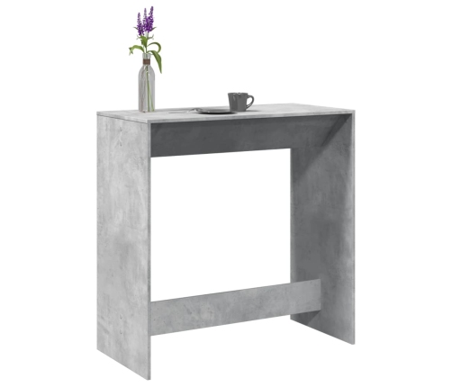 Mesa alta de bar madera ingeniería gris hormigón 102x50x103,5cm