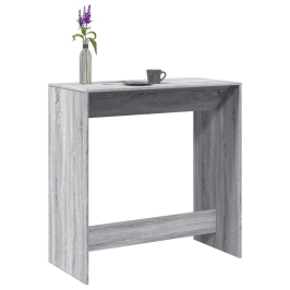 Mesa alta de bar madera ingeniería gris Sonoma 102x50x103,5 cm