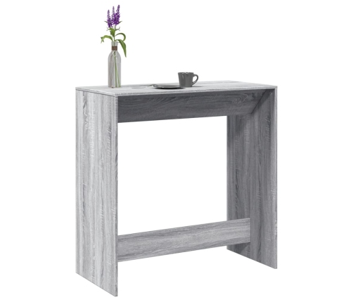 Mesa alta de bar madera ingeniería gris Sonoma 102x50x103,5 cm