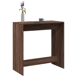 Mesa alta de bar madera ingeniería marrón roble 102x50x103,5 cm