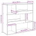 Estantería divisor de espacios roble Sonoma 100x33x94,5 cm