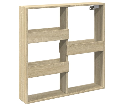 Armario de pared madera de ingeniería roble Sonoma 80x15x80 cm