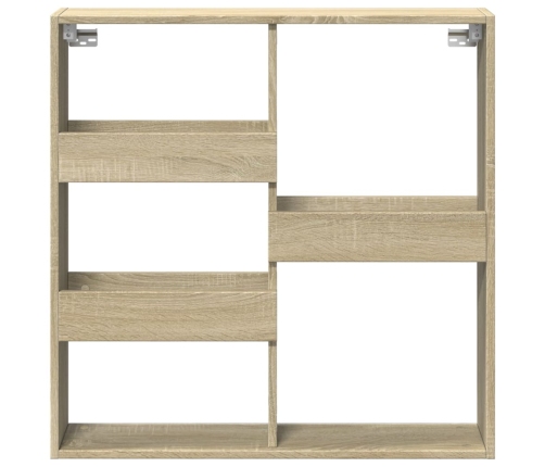 Armario de pared madera de ingeniería roble Sonoma 80x15x80 cm