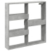 Armario de pared madera ingeniería gris hormigón 80x15x80 cm