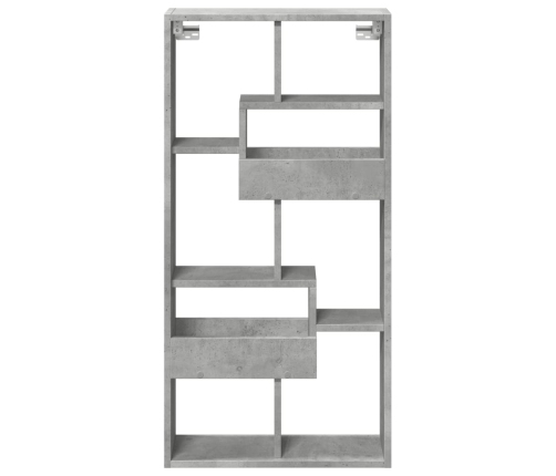 Armario de pared madera ingeniería gris hormigón 50x15x100 cm