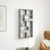 Armario de pared madera ingeniería gris hormigón 50x15x100 cm