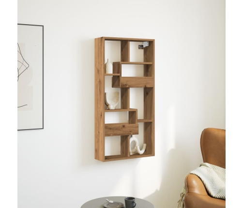 Armario de pared madera ingeniería roble artisian 50x15x100 cm