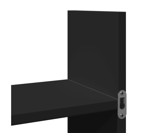 Armario de pared madera de ingeniería negro 100x18x40 cm