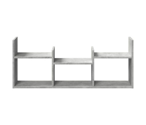 Mueble de pared madera ingeniería gris hormigón 100x18x40 cm